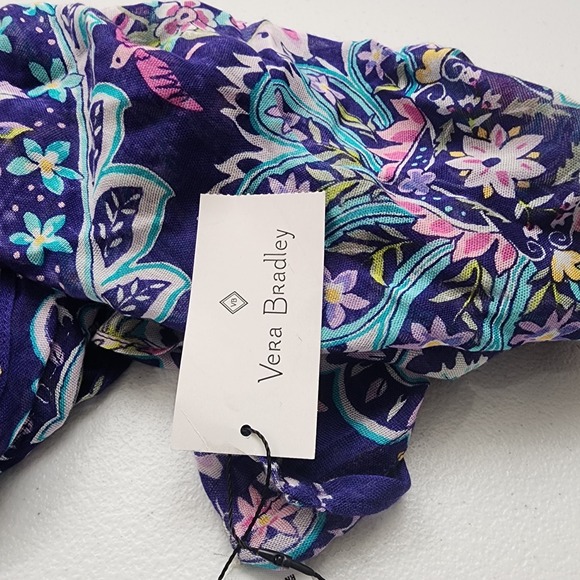 Vera Bradley Purple Floral Paisley Infinity Scarf Brand New With Tags - Picture 4 of 7